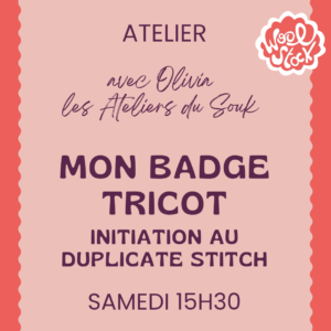 Mon badge tricot : initiation au duplicate stitch